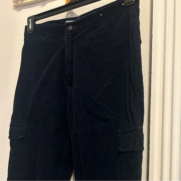 Dark blue cuordoroy  cargo pants - Picture 2 of 3